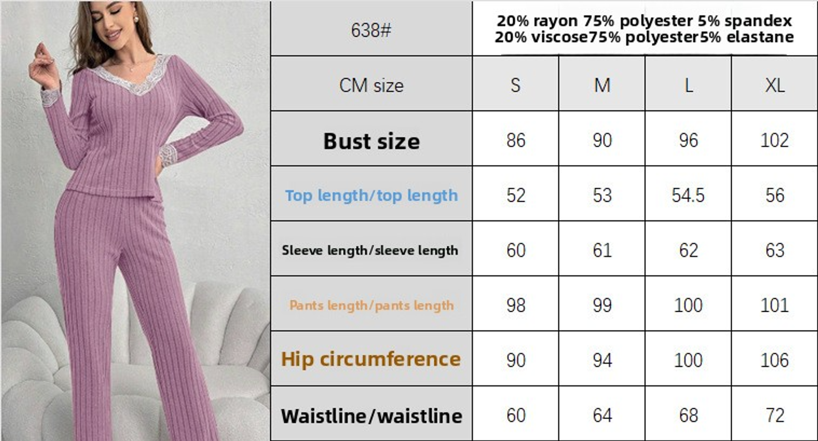 Warm Winter Pajama Set for Women