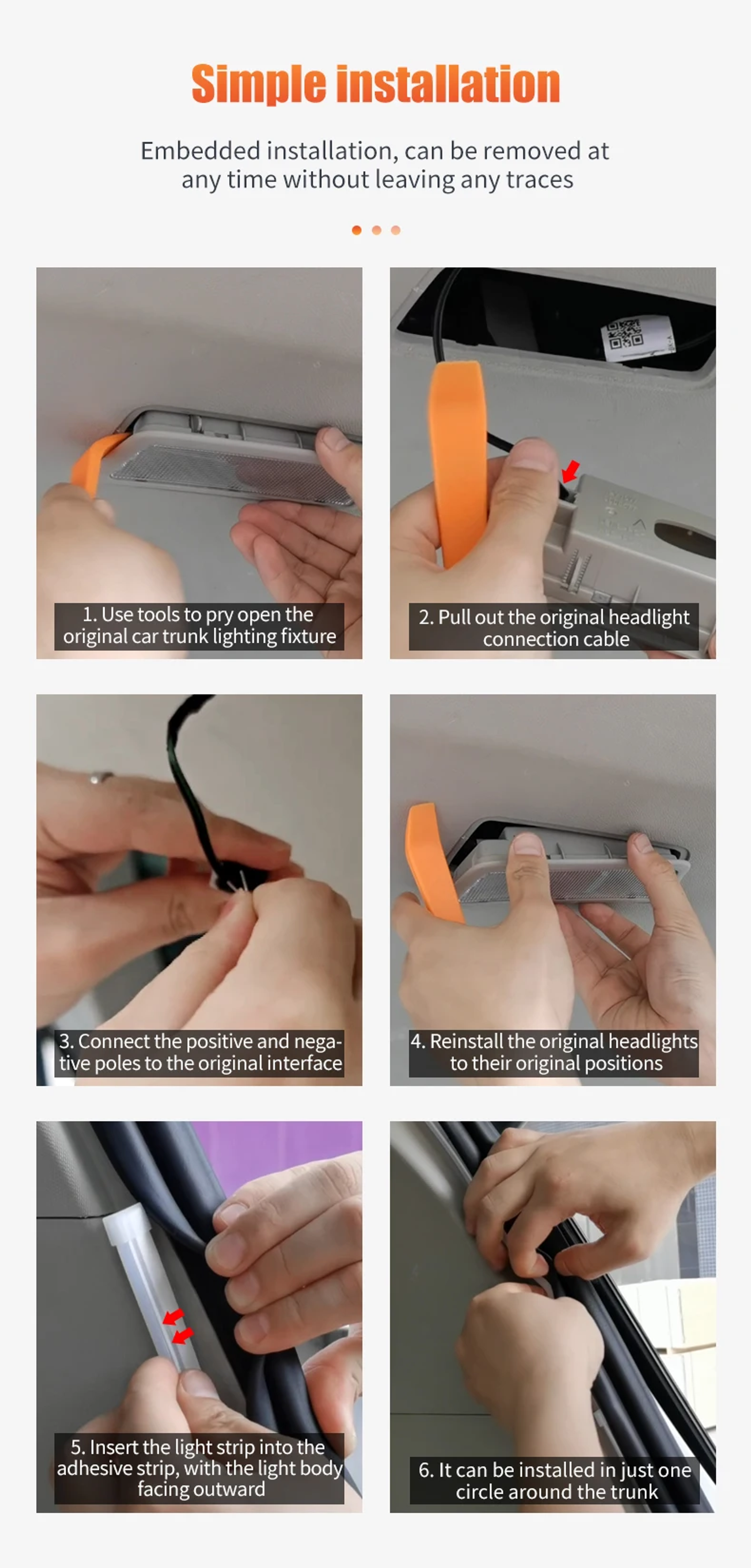 High Brightness LED Trunk Ambient Light Strip