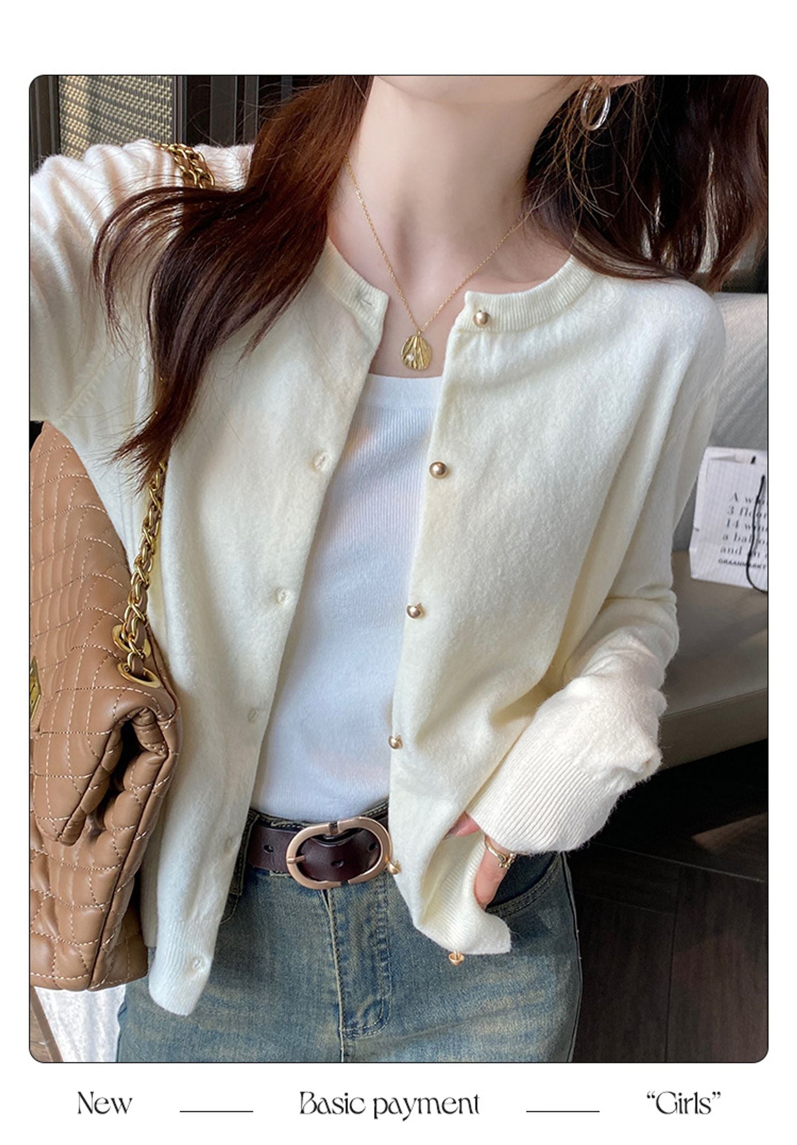 Women's O Neck Knitted Cardigan - Spring Autumn Style