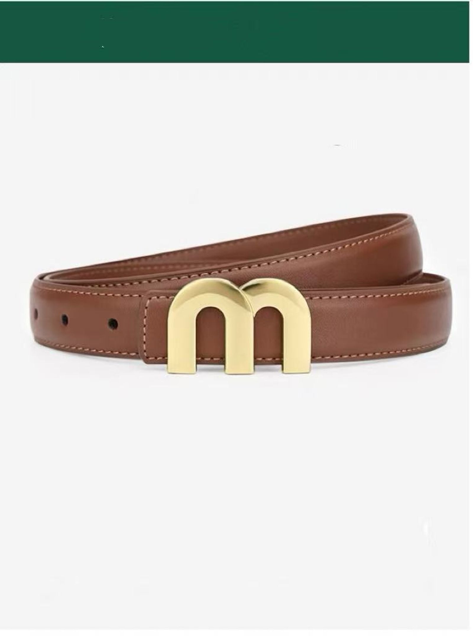 Women's Fashion Belt with High-Quality Gold Buckle