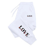 Womens LOVE Letter Print Luxury Sweatpants