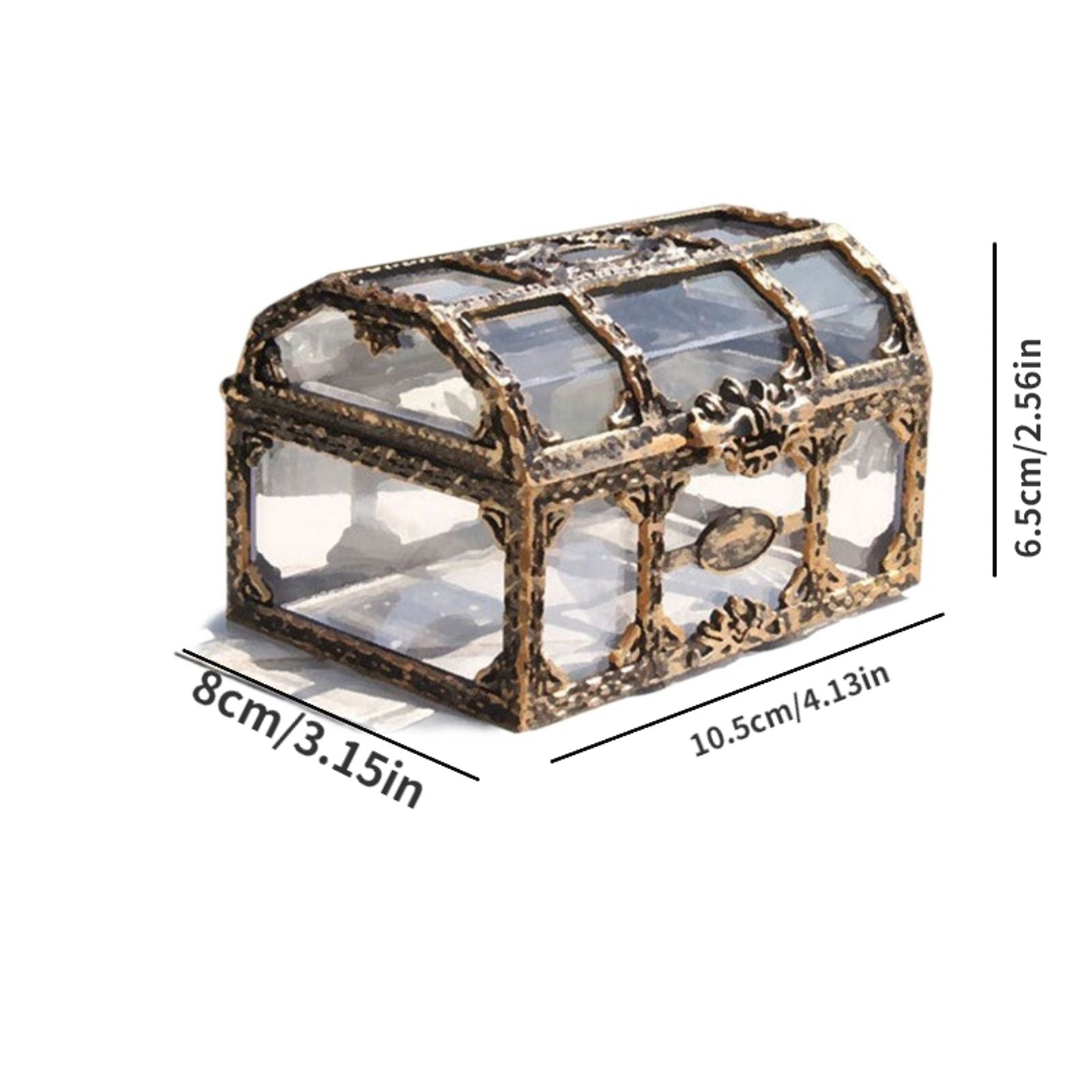 Plastic Transparent Pirate Treasure Box Jewelry Organizer