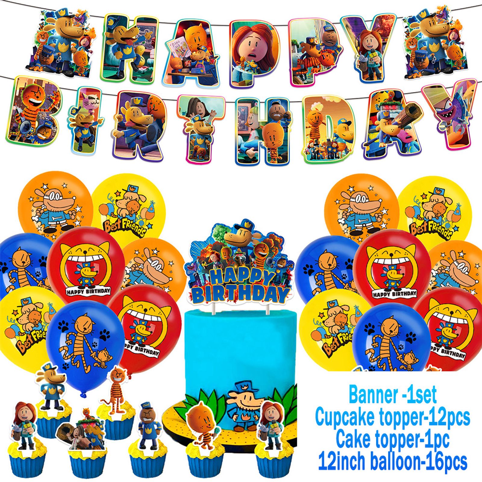 Blue Dogs Kids Birthday Party Supplies Decoration