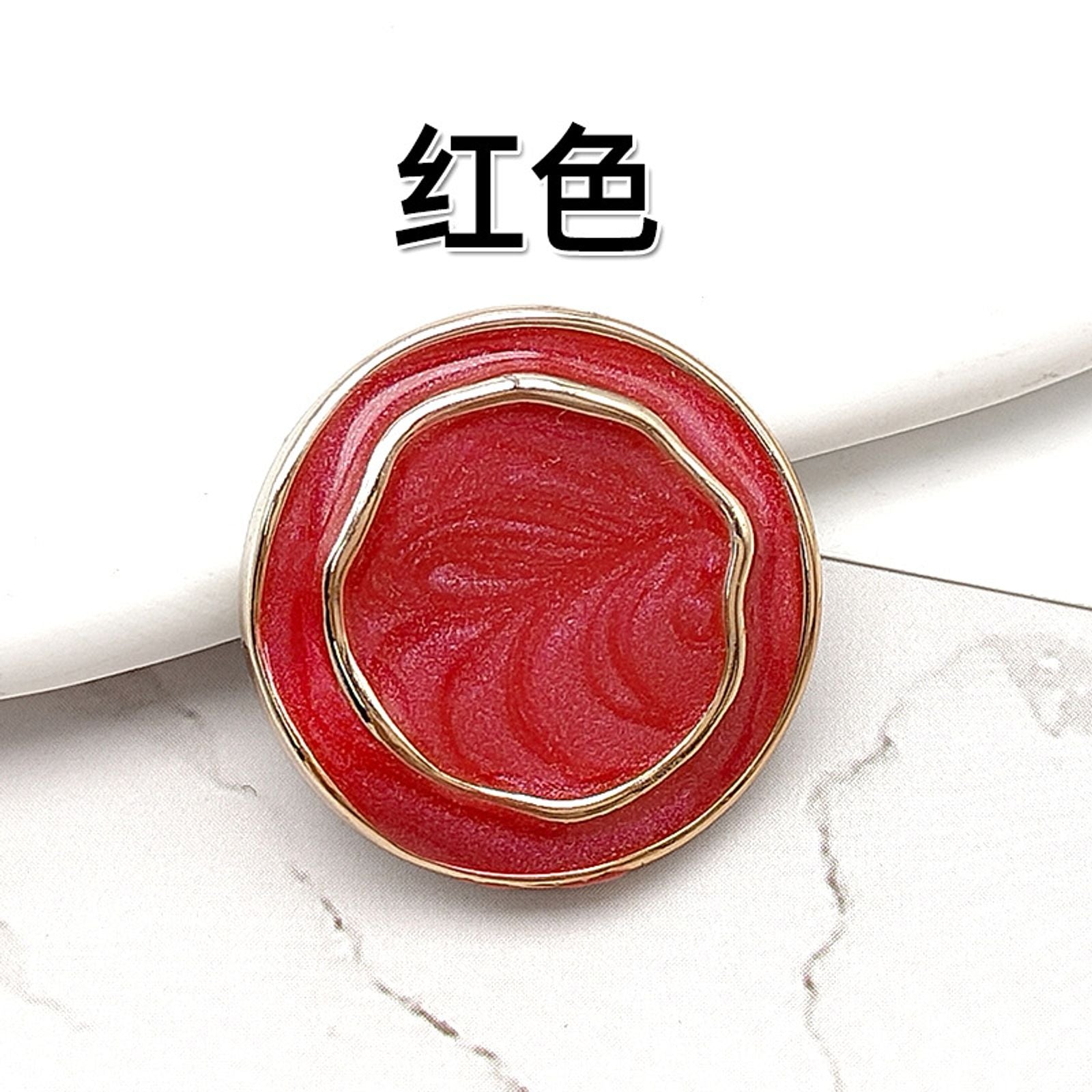 Gold Flower Resin Buttons for Sewing - Set of 6