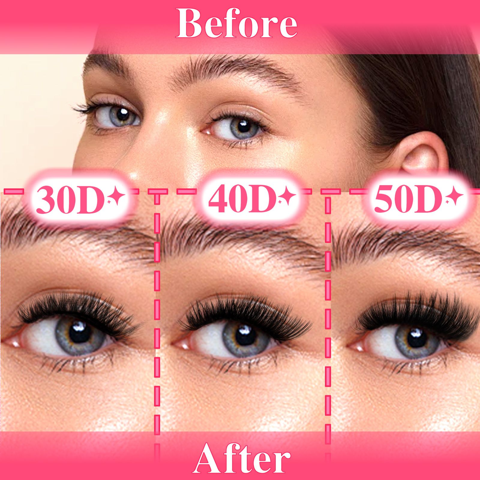 DIY Eyelash Extension Kit with Tweezers and Glue