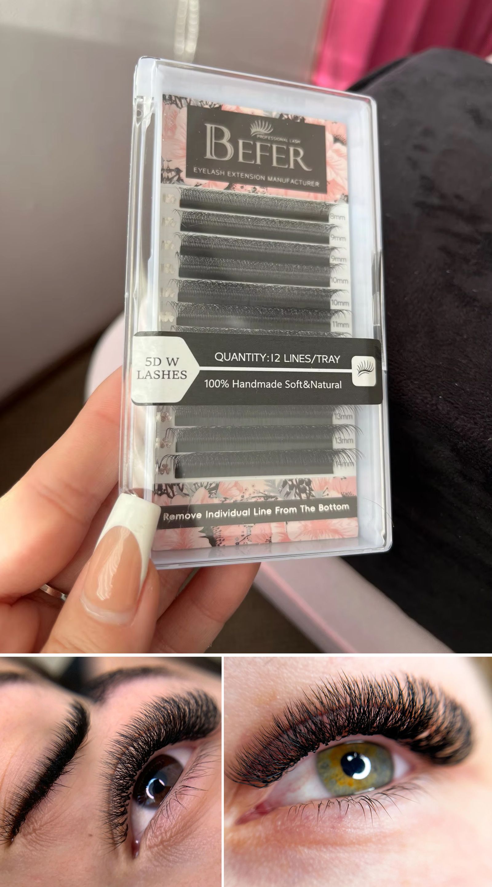 Befer W Shaped Fake Eyelash Extensions - 3D to 6D Variants