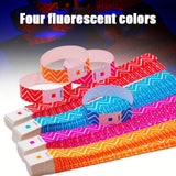 100/400pcs Fluorescent Numbered Wristbands - Multicolor Disposable Bracelets