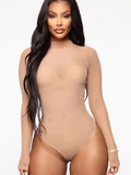 Sexy Transparent Black Mesh Bodysuit for Women