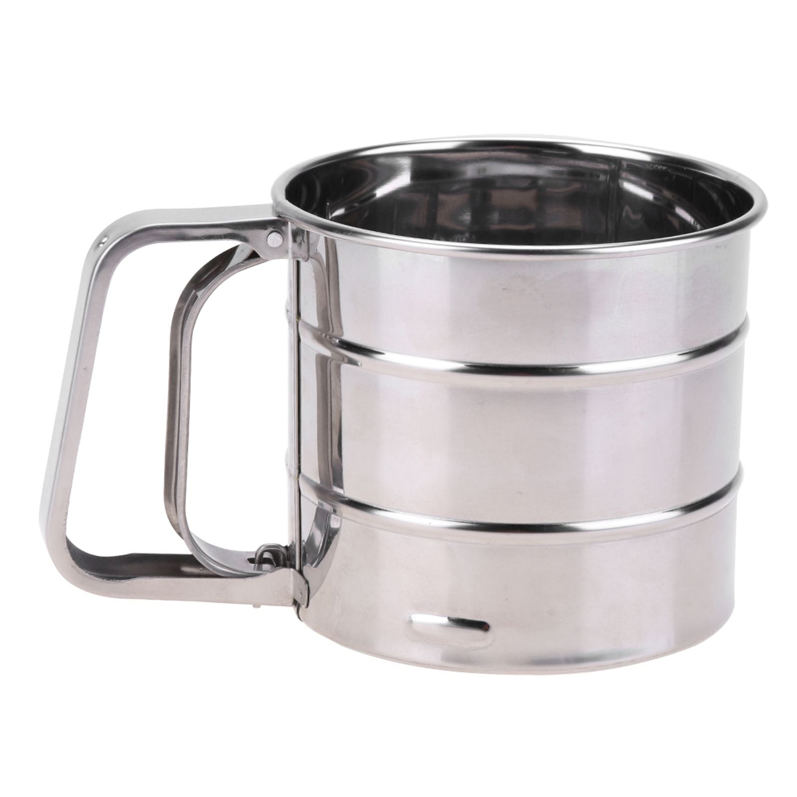 Multi-Function Stainless Steel Flour Sifter with Hand Press