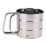 Multi-Function Stainless Steel Flour Sifter with Hand Press