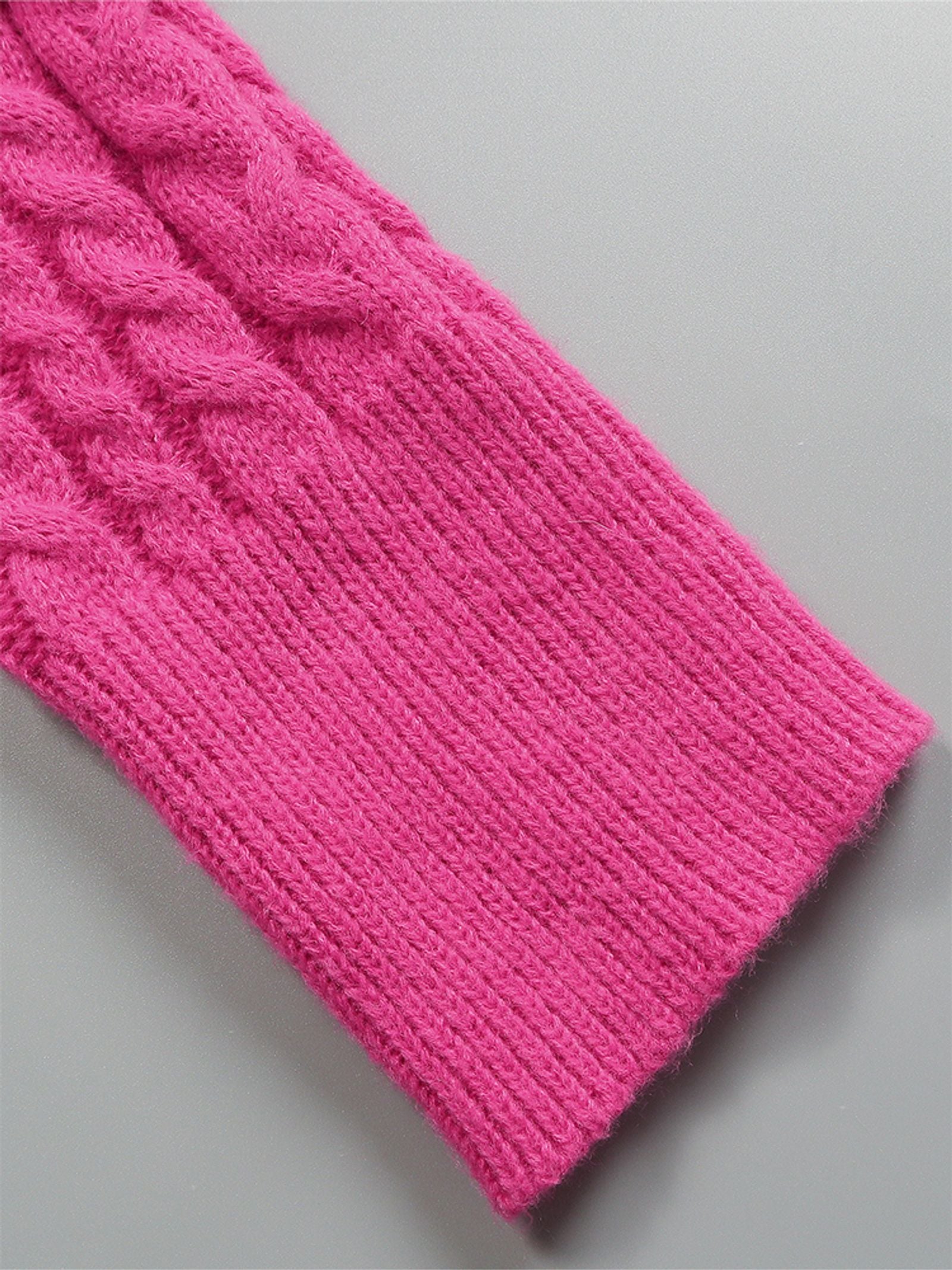 Plus Size Solid Color Cutout Knit Sweater for Women