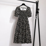 Spring Summer Chiffon A-line Dress for Women