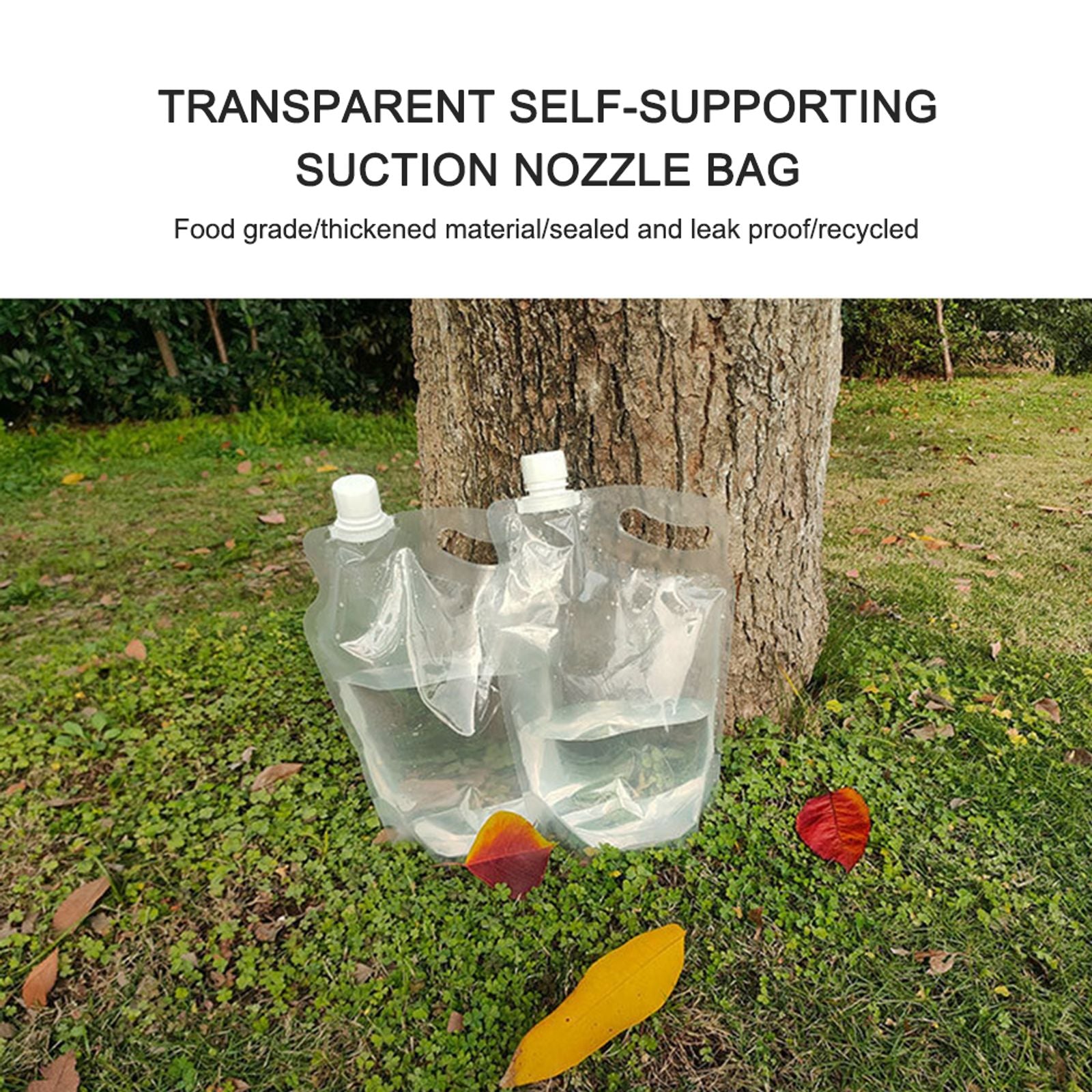 2L Portable Transparent Water Bag with Handle