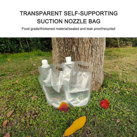 2L Portable Transparent Water Bag with Handle