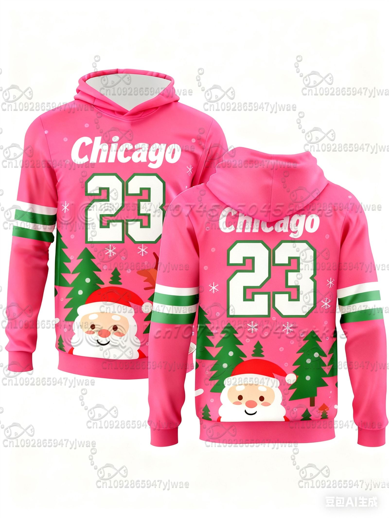 Christmas Letter Printed Hoodie for Women