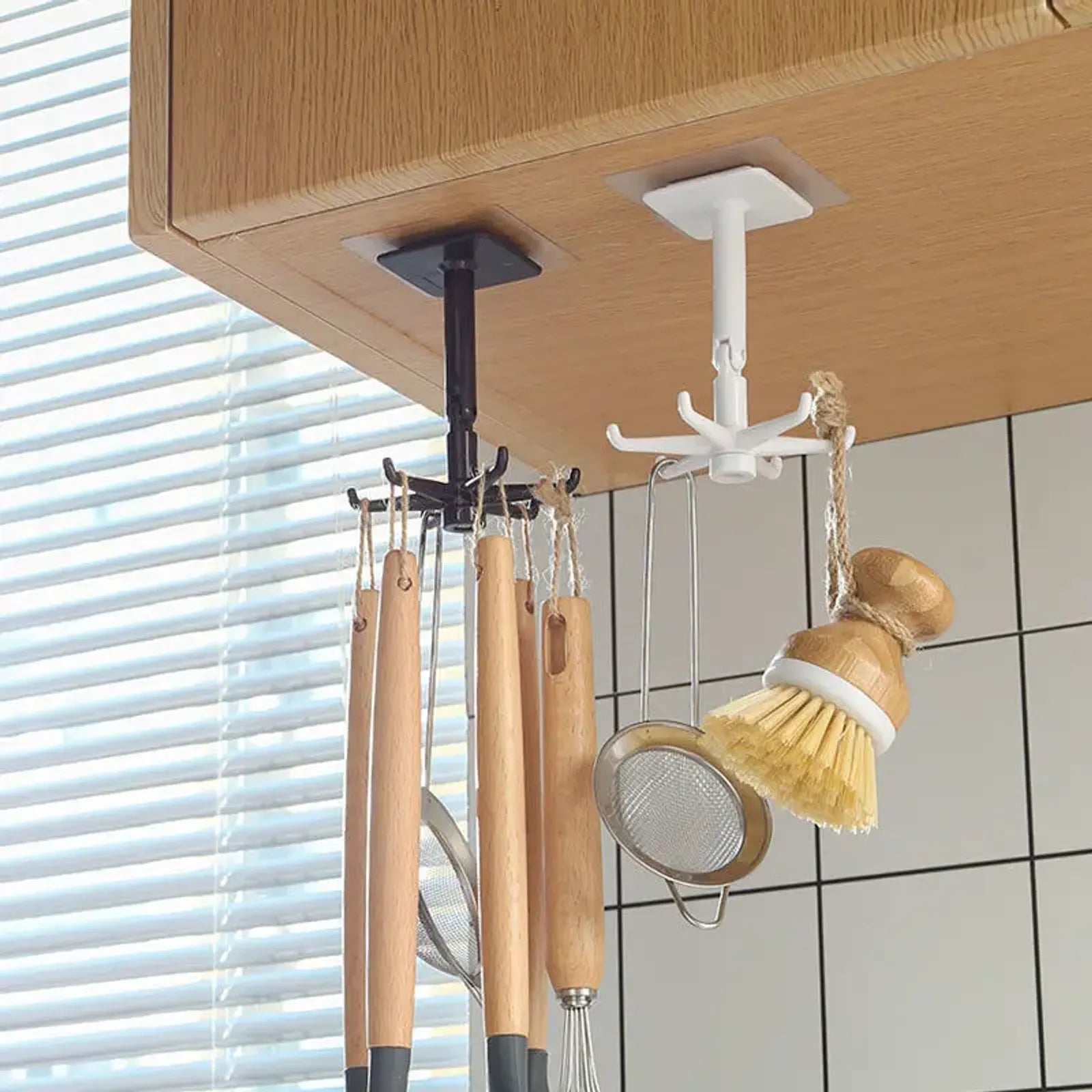 Swivel Kitchen Organizer Hooks - Multifunctional and Rotatable