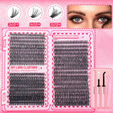 DIY Eyelash Extension Kit with Tweezers and Glue