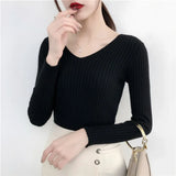 Women’s Knitted V-Neck Pullover Sweater