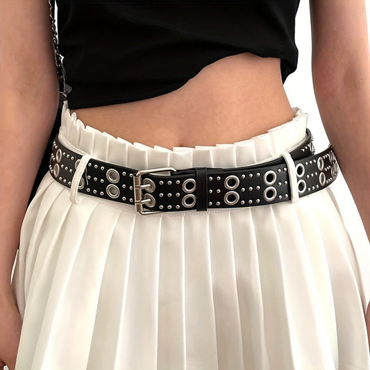 Women's Rivet Heavy Metal Y2K Punk Waist Belt