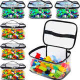 Transparent Mesh Zipper Toy Storage Bag - Large Capacity Organizer