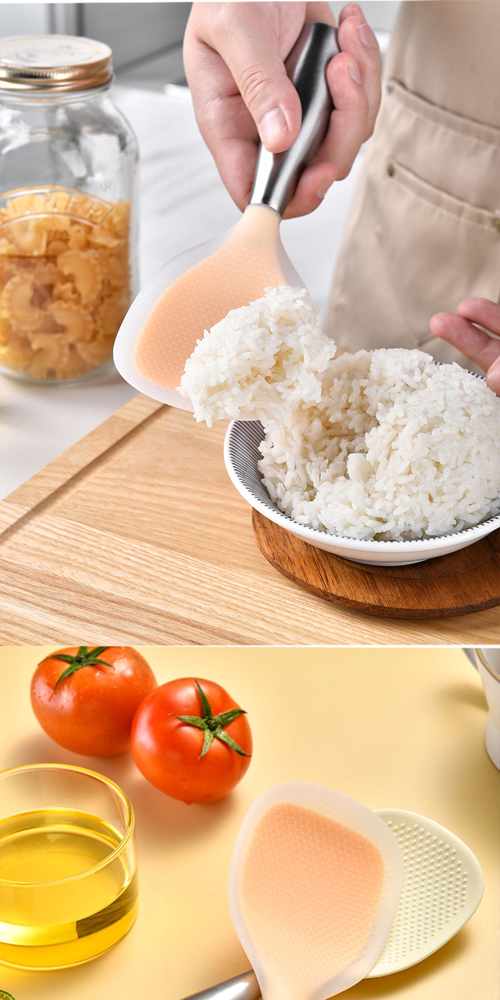 Silicone Non-Stick Cooking Spoon - High-Temperature Resistant