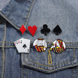 Creative Playing Cards Enamel Pin Brooch