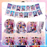 Kpop Demon Hunter Birthday Party Decoration Set