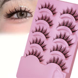 5 Pairs Soft Natural False Lashes for Round Eyes