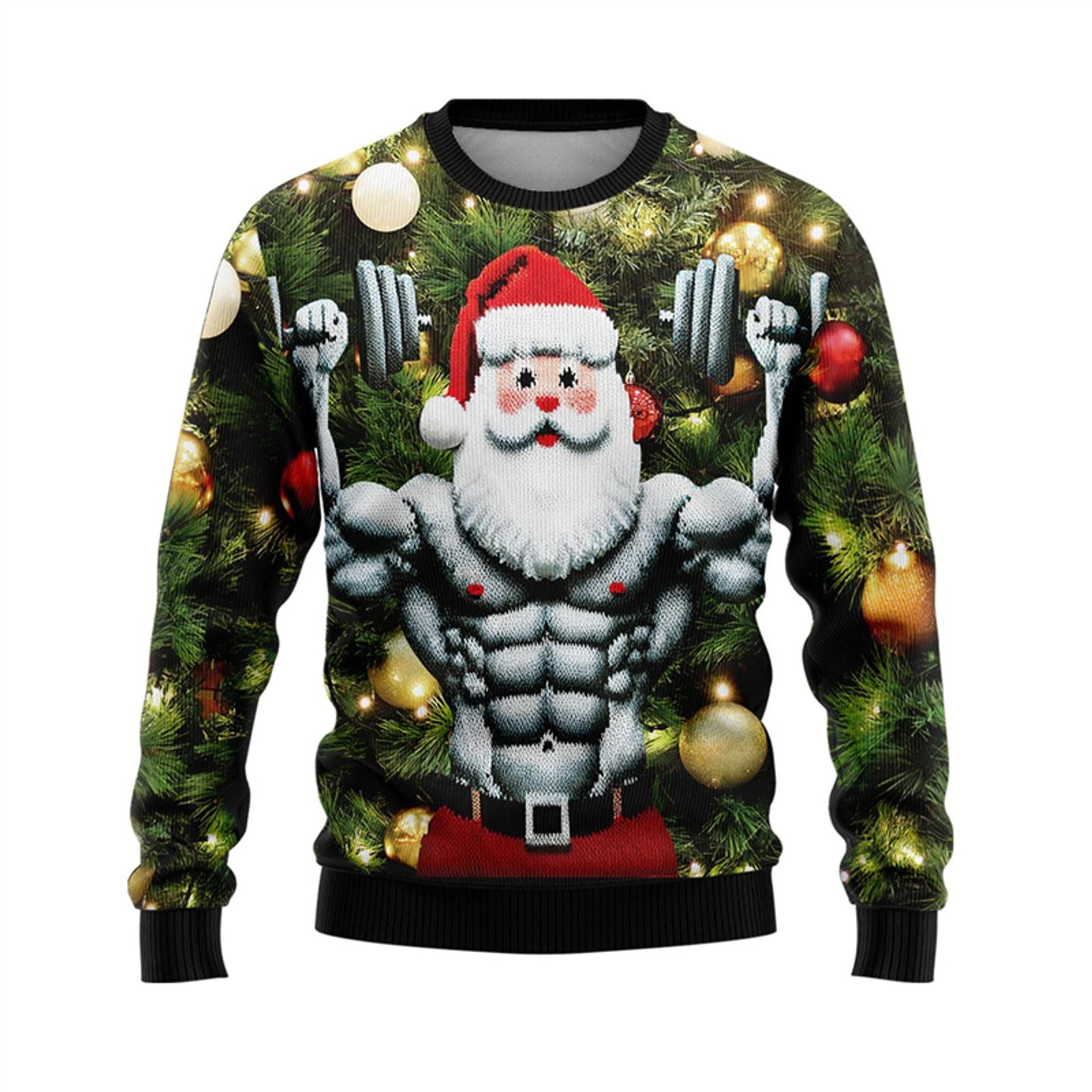 Funny Santa Claus Ugly Christmas Sweaters for Men
