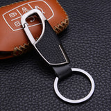Trendy Leather Keychain - Unisex Metal Waist Key Ring