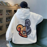 Vintage American Style Men's Hooded Sweatshirt