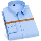 Men's Slim-Fit Long Sleeve Dress Shirt - Breathable & Iron-Free