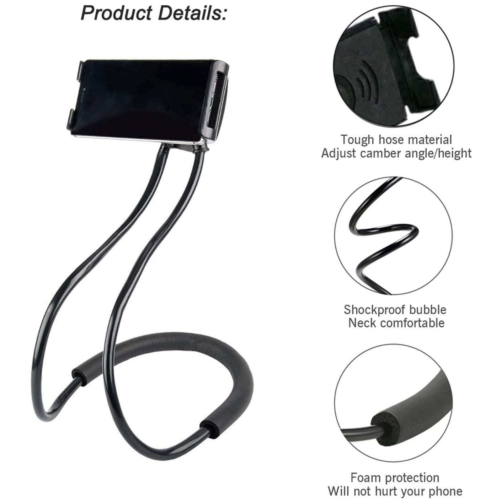 Flexible Neck Mobile Phone and Tablet Holder