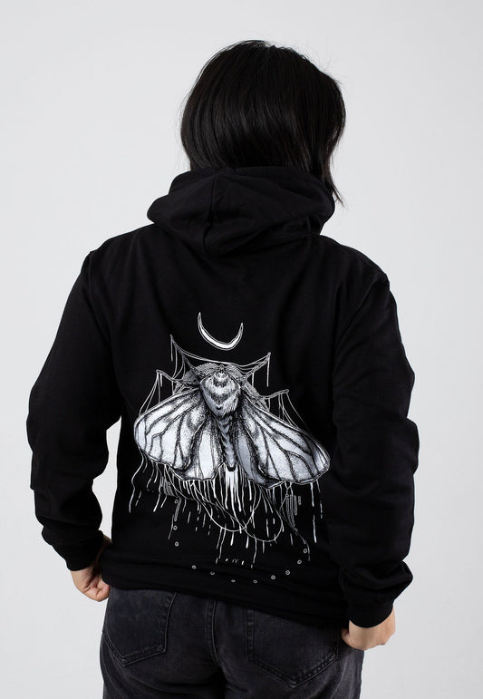Bad Omens Moth Printed Oversized Hoodie