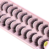 3D Faux Mink Hair False Eyelashes - Natural Crisscross Lashes