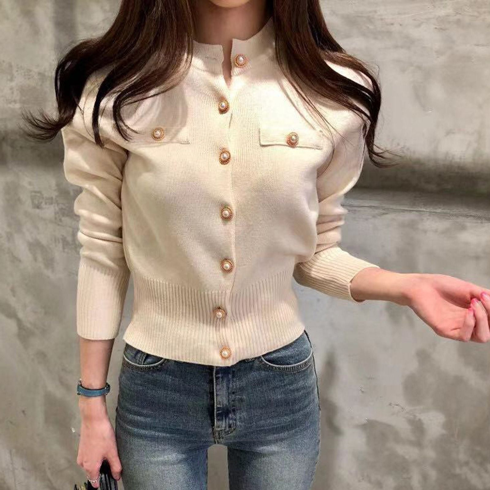 2025 Autumn Long Sleeve Knitted Cardigan for Women