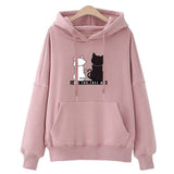 Women's Casual Cat Pattern Hoodie - Autumn 2024