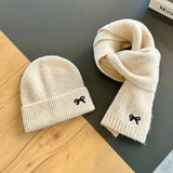 Korean Kids' Knitted Hat and Scarf Set - Winter Warmth