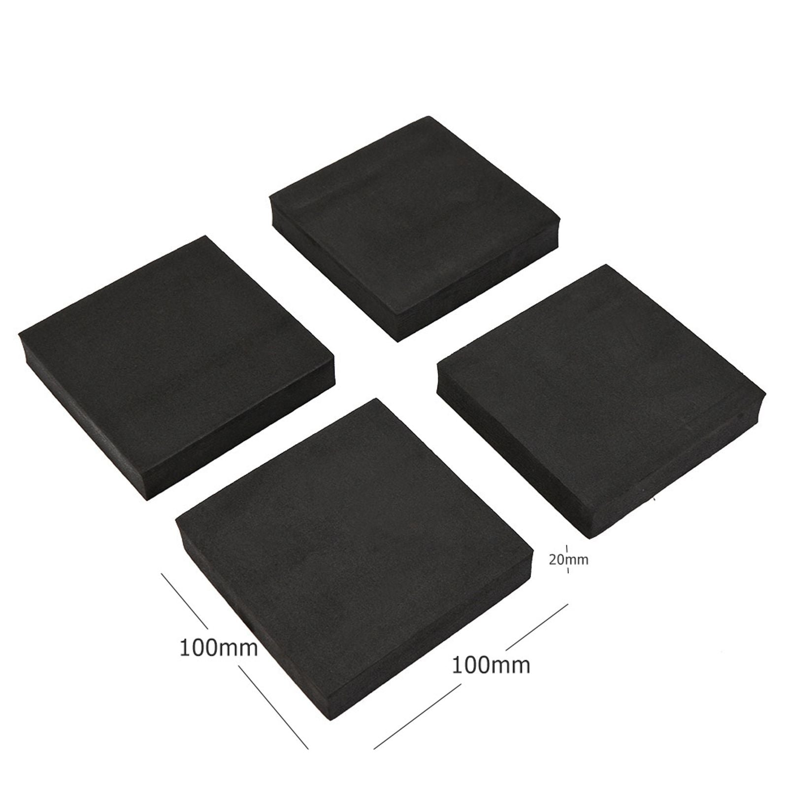4pcs Anti-Vibration Pads - Non-Slip Square Mats