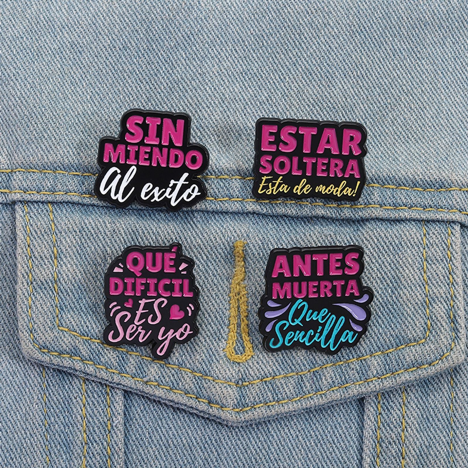 Funny Spanish Quotes Enamel Pin - Custom Brooch Jewelry