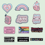 Gender Equality Enamel Pins - Rainbow Women Power Brooches