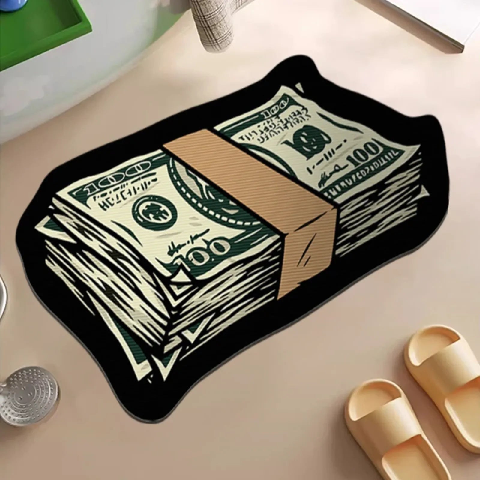 Creative Money Shaped Carpet Rug for Bedroom
