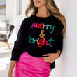 Merry & Bright Christmas Sweatshirt for Women