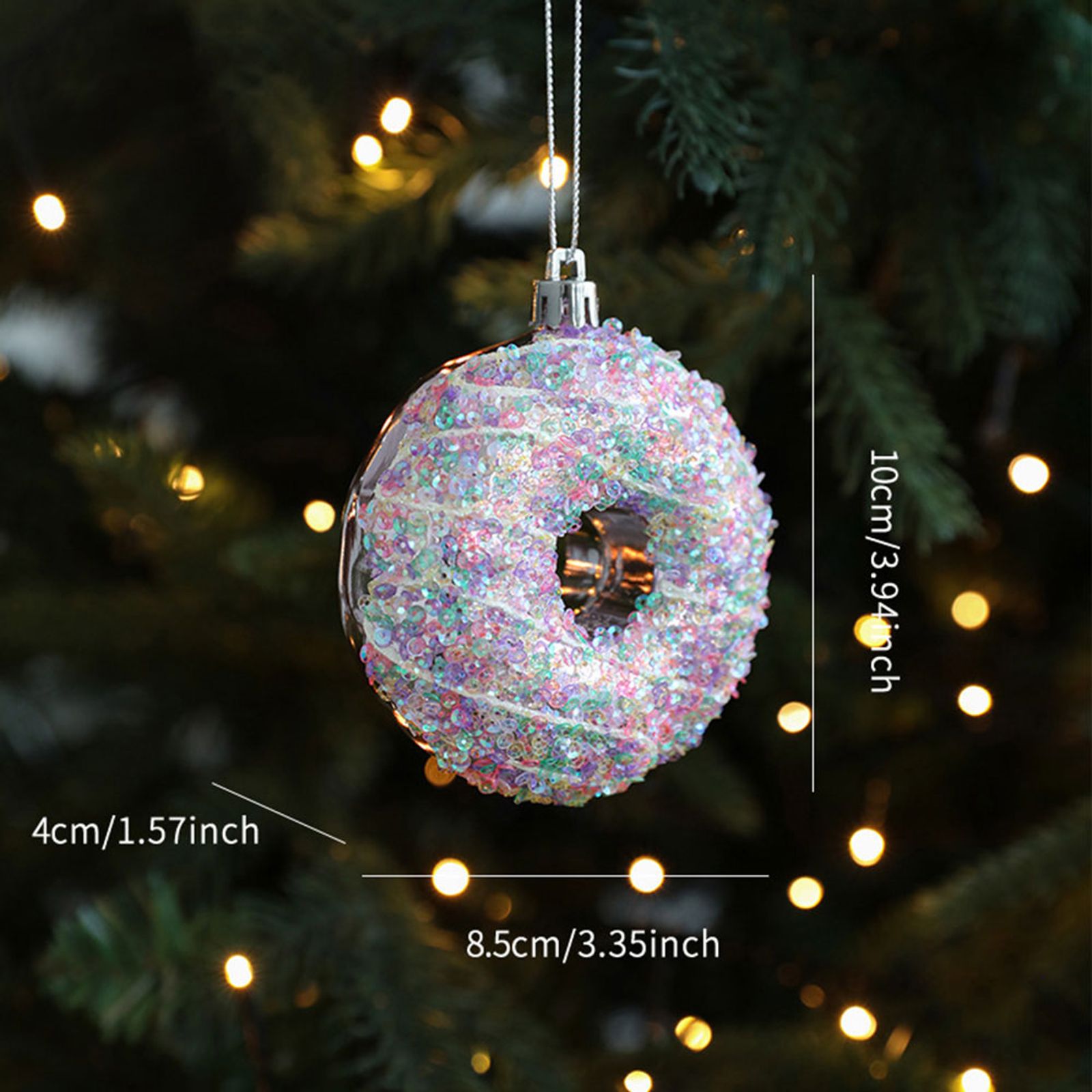 DIY Cartoon Christmas Ice Cream Pendant - 3D Snowflake Ornament
