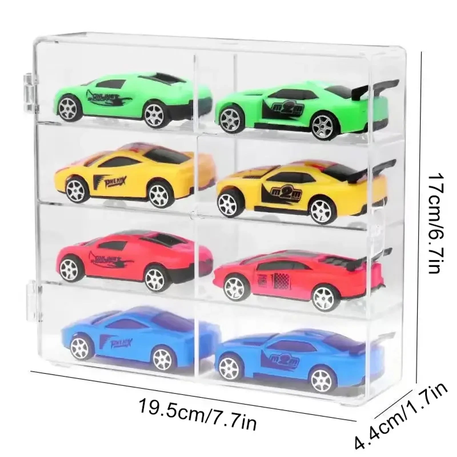 Acrylic Car Display Box 1:64 for Hot Wheels - 8 Grid Rack