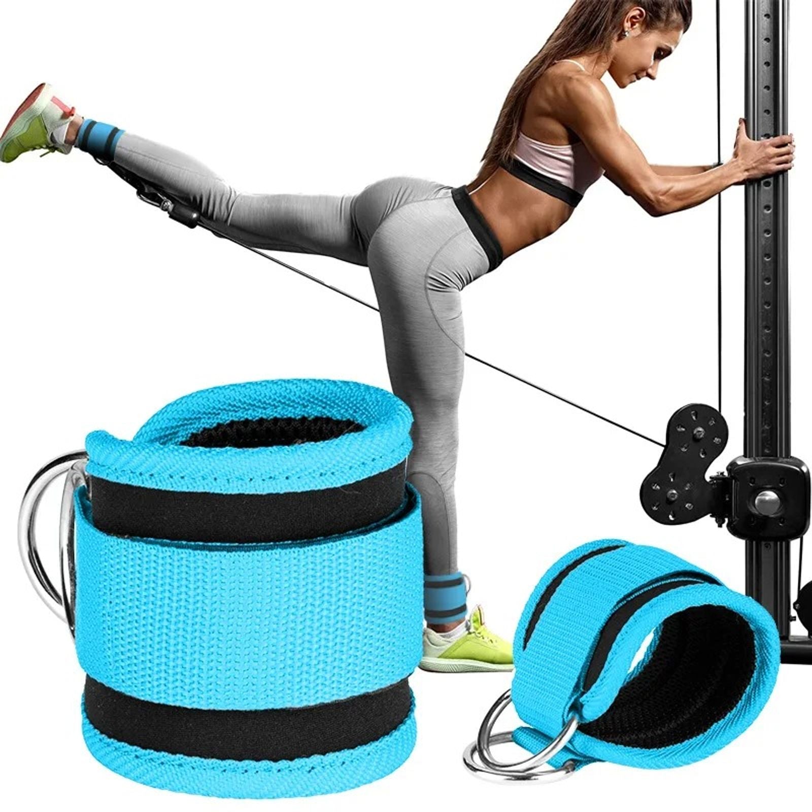 Cable Ankle Straps with Double D-Ring for Gym Workouts