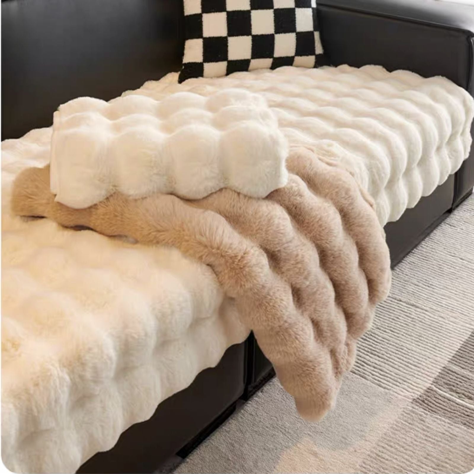 Non-Slip Plush Sofa Slipcover for Modern Home Decor