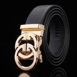 Luxury Double G Buckle Leather Belt for Men and Women
