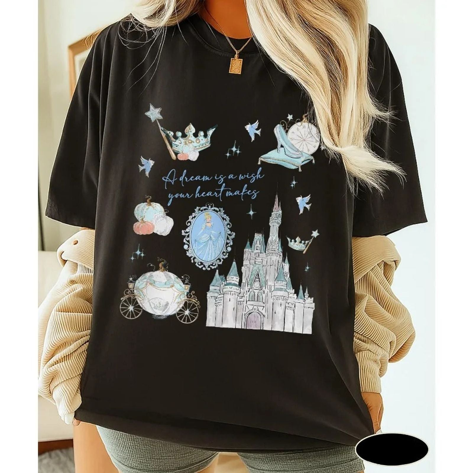 Disney Cinderella Watercolor Graphic T-shirt for Men and Women