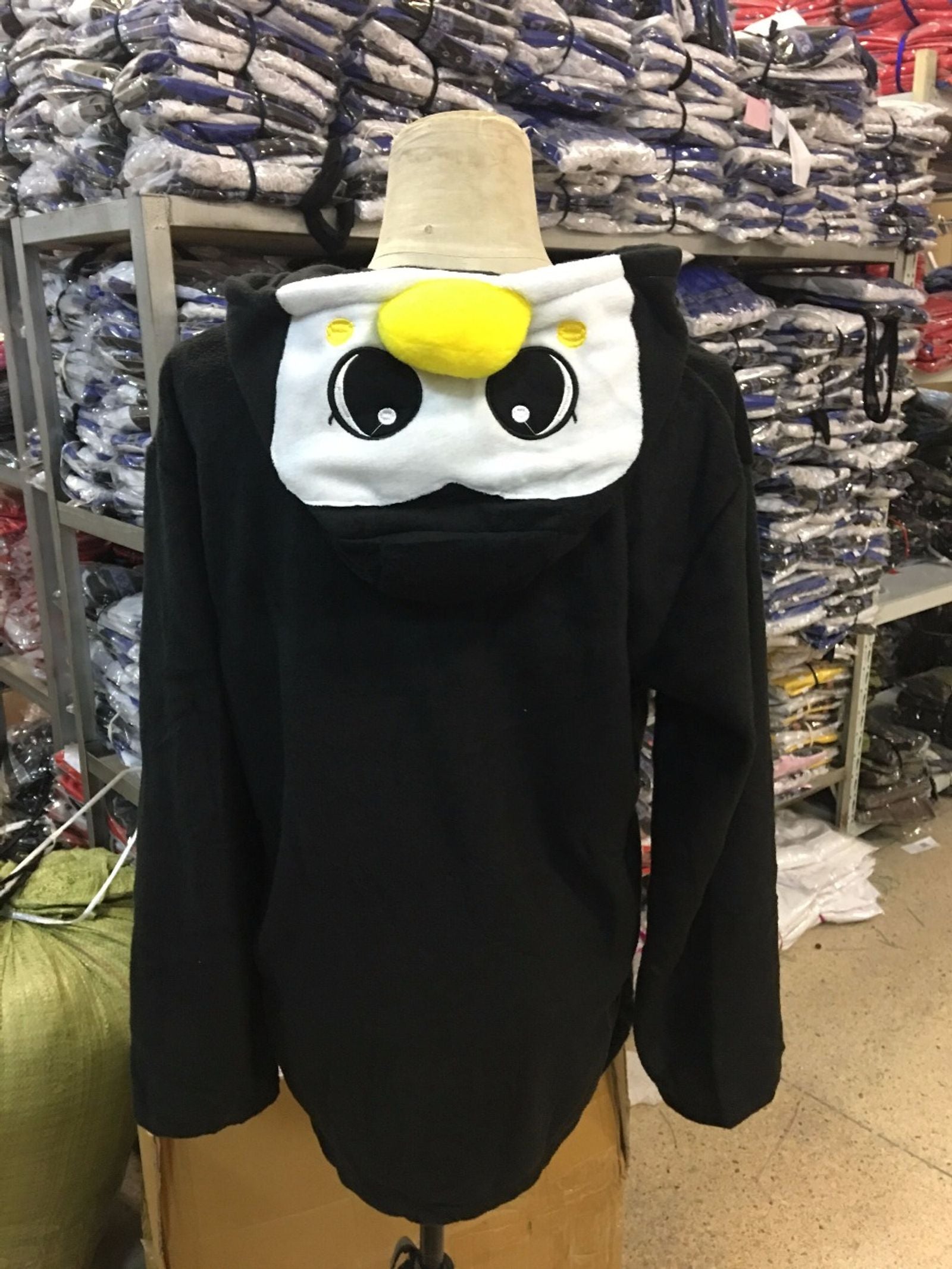 Cute Penguin Fleece Warm Hoodie Tracksuit for Women